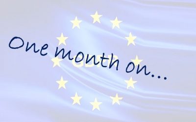 GDPR one month on…